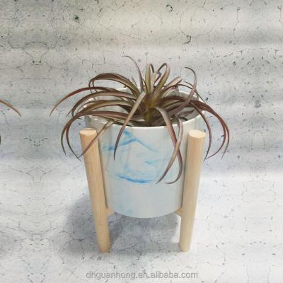 China Eco-friendly Plant Stand And Ceramic Pot Set for sale