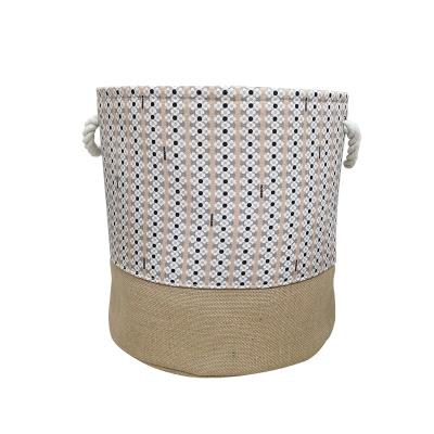 China Sustainable Waterproof Collapsible Storage Basket With PE Cover , Canvas Material 4 Models For Selectin for sale