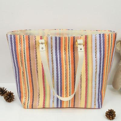 China Lady Women Straw Summer Tote Beach Bag 2020 Newest Women Pictures Lady Fashion Weaving Handbag for sale