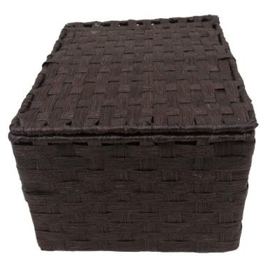 China Viable Cheap Colorful Fashion Large Wheat Straw Storage Basket With Lid for sale