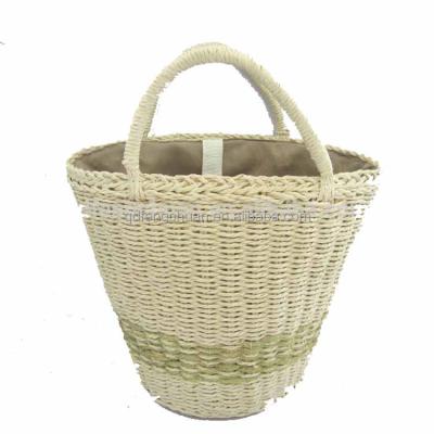 China Fashion Sale One Round Low Price Cotton Rope Storage Basket Organizer With Handle for sale