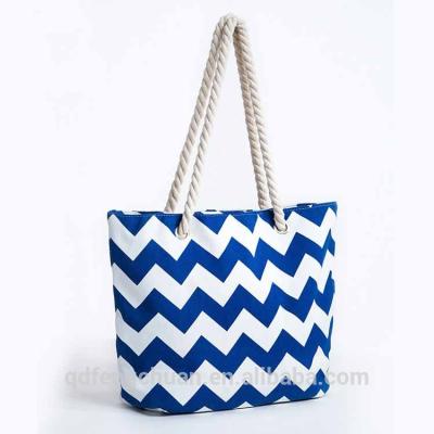 China Eco-Friendly Wholesale / Supplier High Quality China Wave Beach Handmade Canvas Bag for sale