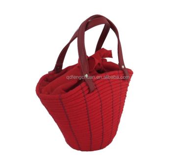 China Shoulders Bag Hot Sell Colorful Cheap Fashion Beach Cotton Rope Bag for sale