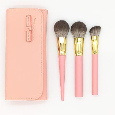 China Long Lasting Makeup Brushes Japanese 3pcs Blush Makeup Set Professional Make Up Brushes for sale