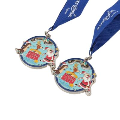 China Europe 2020 New Cheap Wholesale Custom Enamel Metal Christmas Carnival Medals With Velvet Box for sale