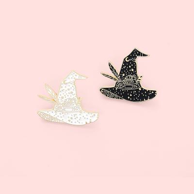 China Europe Hat Pins Custom Wizard Pins For Hats Alloy Soft Enamel Witch Hat Pin for sale