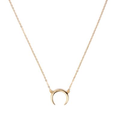 China CLASSIC Custom Curved Moon and Crescent Necklace Alloy Long Clavicle Chain Necklaces for Women for sale