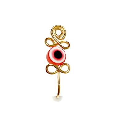 China Nose Slap Tribal Wholesale Non Piercing Nose Ring Adjustable Realistic Red Eye Non Piercing Nose Cuff Clip On Nose Rings For Women for sale