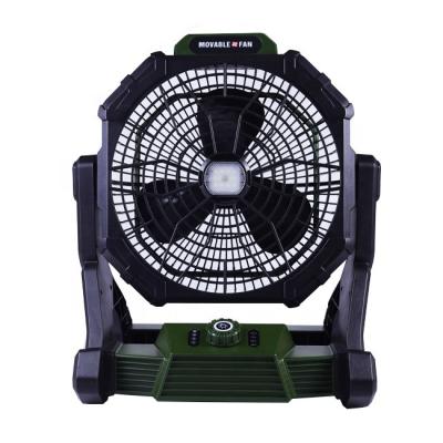 China Stepless Speed ​​Regulation Led Light Stand And 12 Inch Battery Portable Floor Charging Solar Camping Rechargeable Mini Fan for sale