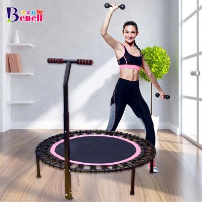 China Eco - Friendly Round Jumping Bed Safety Around Net Foldable Fitness Bungee Jumping Trampoline for sale