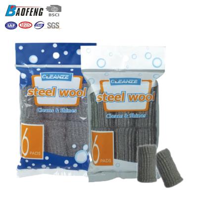 China Sustainable Poly Bag / Stainless Steel Wool Washing Machine Pack Steel Wool for sale