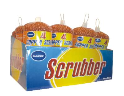 China Sustainable Net Bag Packing Galvanize Wire Mesh Pot Scourer /zinc Coated Scrubber for sale