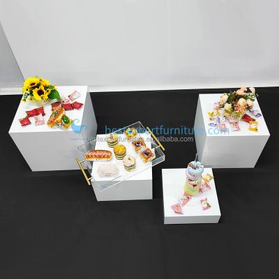 China Home.Restaurant.Bar.Hotel.Wedding. Super Markets Promotion Acrylic Buffet Display Food Display Stand Nesting Cube Food Display 1 Set 4 Pieces for sale