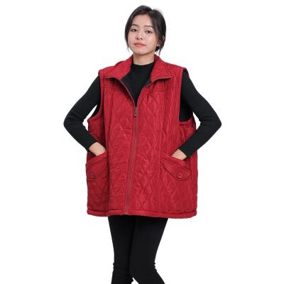 China New Viable Women's Diamond Quilted Vest Customized Stand Collar Lightweight Women's Zipper Pocket Bubble Vest for sale