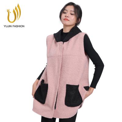 China Fashion Double Patch Pocket Viable Hooded Casual Ladies Invest Autumn Plush Spring Zipper Jacket for sale