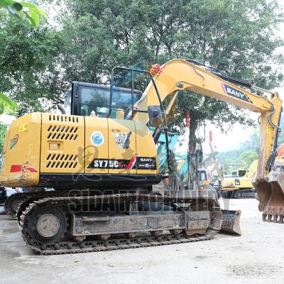 China 2021 Years State 900 Working Hours SANY Building Material Shops G330 SANY SY75 90% New 7 Tons Mini Excavator For Sale China Hot Selling Brand for sale