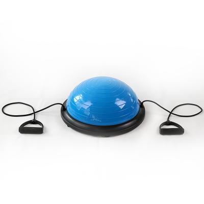 China Gravity Ball 46cm Mini Yoga Balance Ball PVC Bosuing Ball With Handle Fitness Fitball Halfsphere Semisphere Balance Trainer Device for sale