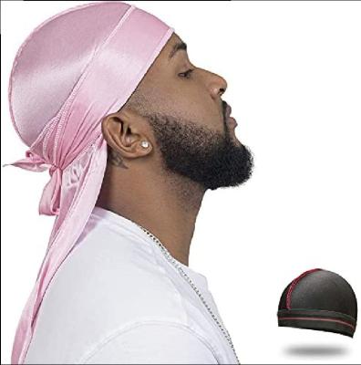 China Soft Wholesale Silk Satin Durag Hat Custom Designer Durag for sale