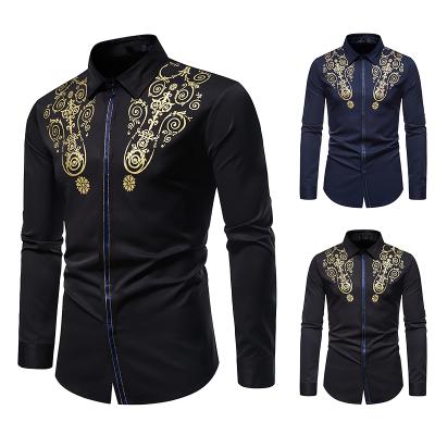 China Consistently Popular Luxury And High Quality Anti-Shrink Long Sliv Shirt Designs For Man for sale