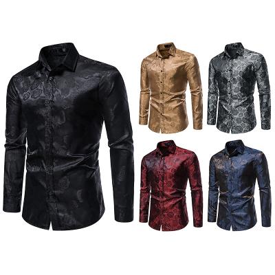 China Various Style Good Quality Promotional Men's Casual Formal Shirts Office Anti Shrink Long Sleeve for sale