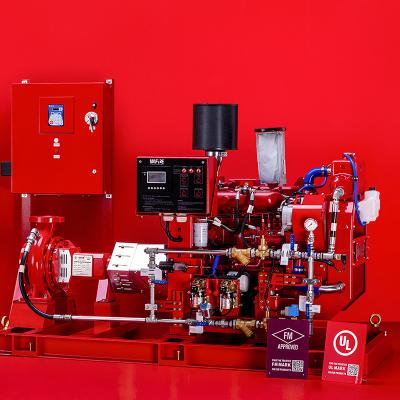 China Diesel Engine Driven end suction fire pump Fire Water Pump  centrifugal pump for sale