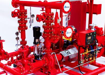 China Sistema de extinción de incendios de aspiración de extremo NFPA20 Slide Mounted Fire Pump Package 500 GPM en venta