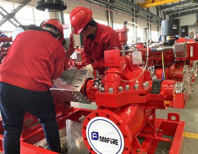 China Bomba de água da luta contra o incêndio do padrão de NFPA 20, bomba de fogo rachada horizontal da caixa do motorista do motor bonde à venda