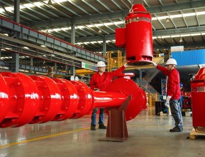 China Bomba vertical accionada por el motor diesel de la turbina 2500GPM en venta