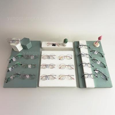 China Attract customer optical shop glass display tray jewelry display rack leather tray for glasses for sale