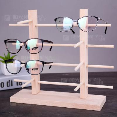 China Wholesale Modern MDF Stand Up Optical Shop Wooden Sunglasses Rack Floor Standing Display Rack Eyewear Rack Display Racks For Glasses for sale