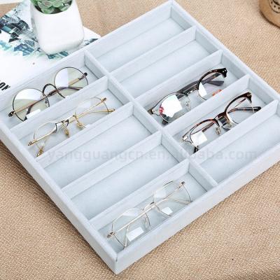 China Bamboo showroom designs optical frames sunglass glass showcase furniture eyewear display glass case bamboo display case for sale