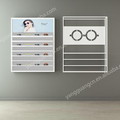 China Store New Model Easy Installation With Mountable LED Strip Wall Display Stand Eyewear Display Stand for sale