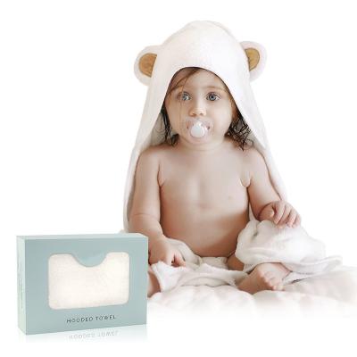 China Wholesales Toddlers Large Baby Hooded Bath Towels Baby Ultra Soft QUICK DRY Bamboo Hooded Towel With Ears For Babies for sale