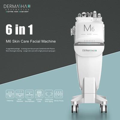 China M6 Exfoliators Skin Management 6 in 1 Microdermabrasion Facial Hydraulic Oxygen Facial Skin Rejuvenation Skin Spa Machine for sale