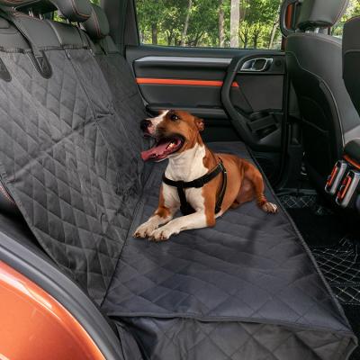 China High Quality Black Soft Scratch Resistant Waterproof Car Seat Cover 4 Layers Pet Hammock Car Back Accessories for sale