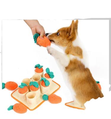 China Viable Educational Dog Toys and Slow Feeder Interactive Carrot Finder Game Toy Dog Educational Feeder for sale