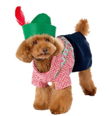 China Viable Hot Selling Luxury LEDERHOSEN Costume Halloween Costumes Pet Skirt Pet Costume for sale