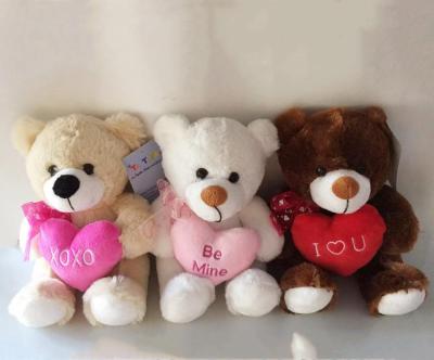 China Stuffed Animals Valentine's Day Gifts Stuffed Plush Toys Teddy Bear With Heart for sale