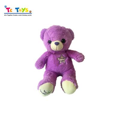 China Plush Toy Manufacturer Customized Love Plush Purple Bear Toys For Valentines Gift for sale