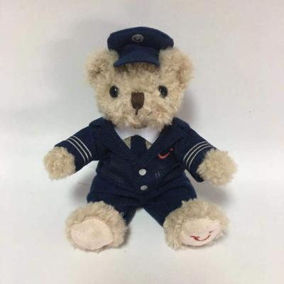 China Kids Gift / Promotion Gift Custom Aircraft Commander Stuffed Bear Plush Key Chain for sale