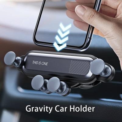 China Free Shipping ABS Amazon Success Mobile Phone Air Vent Car Mount Holder Car Phone Holder Auto Gravity for sale