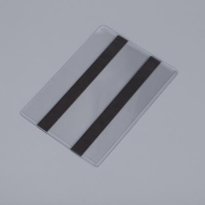 China PVC Pvc Pocket Sheet Customize Plastic Pocket Shelf Adhesive With Magnet Strip for sale