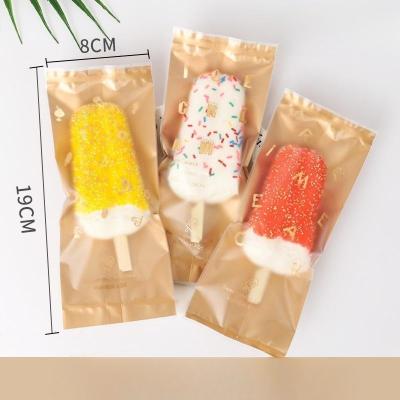 China Transparent Customization Recyclable Gold Shop Decoration Cartoon Color Star Popsicle Ice Cream Pouch Ice Cream Bag for sale