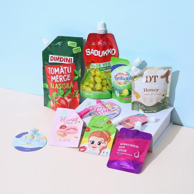 China Custom Clear Plastic Printing Juice Fruit Liquid Food Water Foil Bags Drink Pouches Bag Stand Up Beverage Pouch for sale