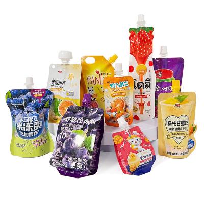 China New Arrival Customized Beverage Juice Liquid Food Packaging Aluminum Foil Spout Drinking Bags Stand Up Spout Pouch for sale