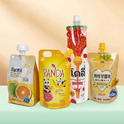 China Wholesale Factory Professional Custom Food Pouch Liquid Holder Up Bags Beverage Package Plastic Spout Drinking Juice Bag for sale