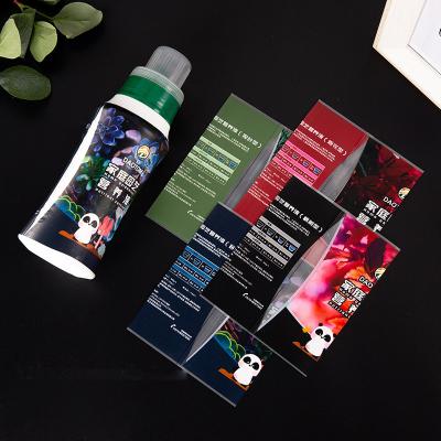 China Custom Printed Self Adhesive Beverage Label PVC Heat Shrink Film Bottle Label Plastic Shrink Sleeve for sale