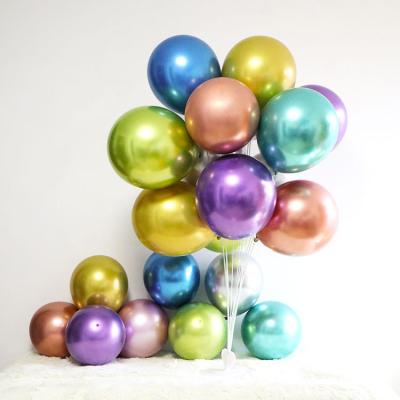 China Party Hot sale Party decoration Helium Latex Chrome Globos Pearl Metallic Color Ballon 12 inch 3.2g Gold Chrome Balloons for sale