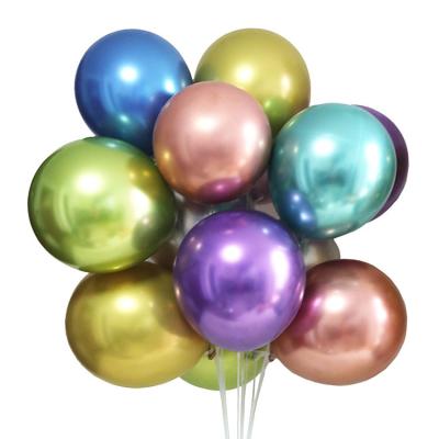 China Party Wholesale Chrome Balloons Metallic Latex Balloons Helium Shiny Latex Balloons For Birthday Party Decoration for sale