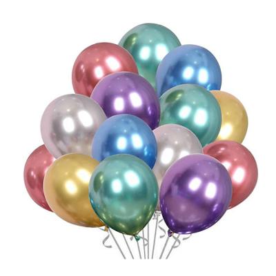 China Party Factory Matel 2.8g 12 inch Pearl Chrome Balloons Latex Metallic Helium Metallic Color Party Balloons  Decorations for sale